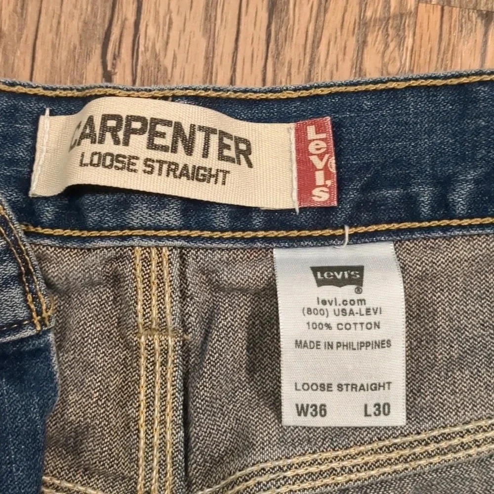 Levis Carpenter Loose Straight jeans size 36W 30L - Picture 2 of 4